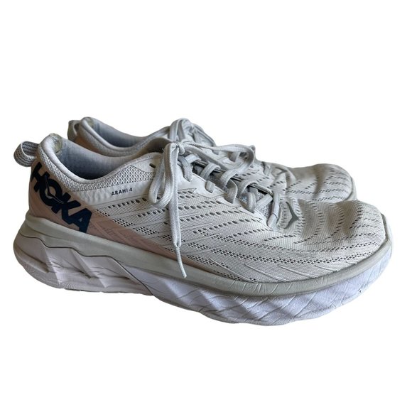Hoka Shoes - Hoka One One Arahi 4 Nimbus Cloud Lunar Rock Mesh Women's Pale Pink Running Shoe